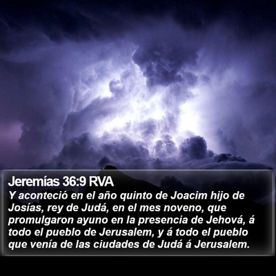 Jeremías 36:9 RVA Bible Verse Image