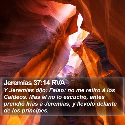 Jeremías 37:14 RVA Bible Verse Image