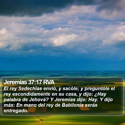 Jeremías 37:17 RVA Bible Verse Image