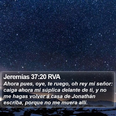 Jeremías 37:20 RVA Bible Verse Image