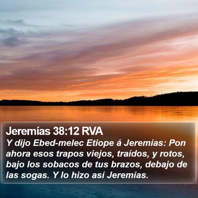 Jeremías 38:12 RVA Bible Verse Image