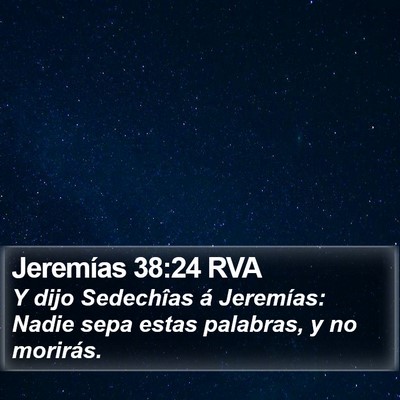 Jeremías 38:24 RVA Bible Verse Image