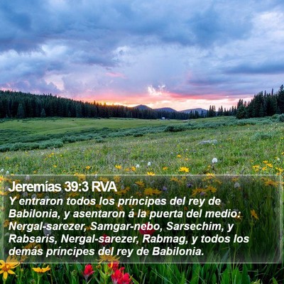 Jeremías 39:3 RVA Bible Verse Image