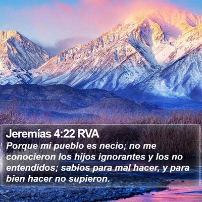 Jeremías 4:22 RVA Bible Verse Image