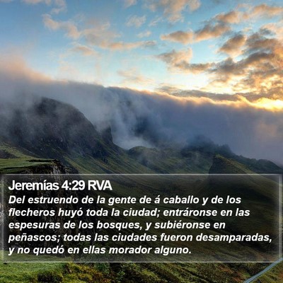Jeremías 4:29 RVA Bible Verse Image