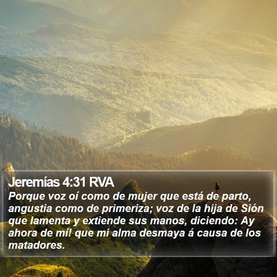 Jeremías 4:31 RVA Bible Verse Image
