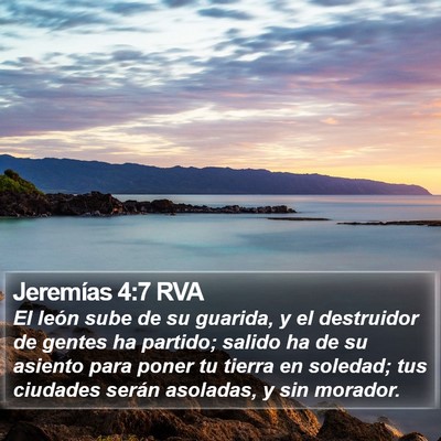 Jeremías 4:7 RVA Bible Verse Image