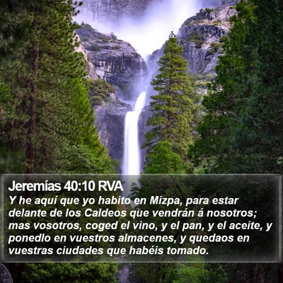 Jeremías 40:10 RVA Bible Verse Image