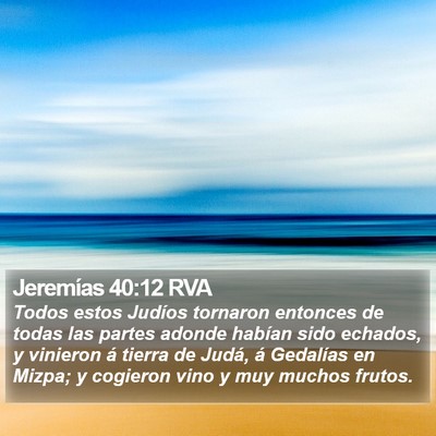 Jeremías 40:12 RVA Bible Verse Image