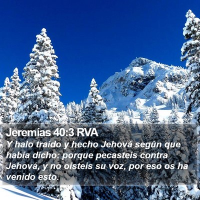 Jeremías 40:3 RVA Bible Verse Image