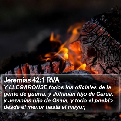 Jeremías 42:1 RVA Bible Verse Image