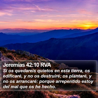 Jeremías 42:10 RVA Bible Verse Image