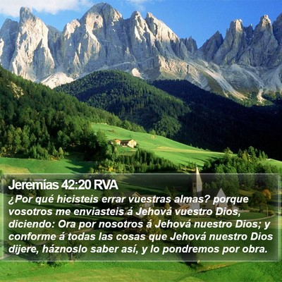 Jeremías 42:20 RVA Bible Verse Image