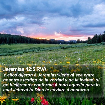 Jeremías 42:5 RVA Bible Verse Image
