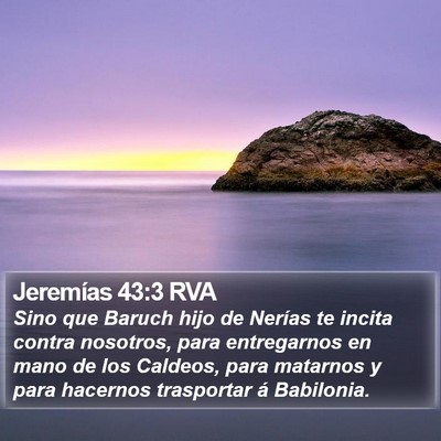 Jeremías 43:3 RVA Bible Verse Image