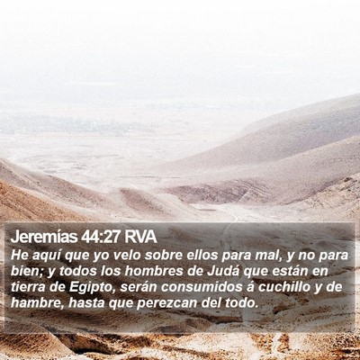 Jeremías 44:27 RVA Bible Verse Image