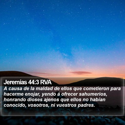 Jeremías 44:3 RVA Bible Verse Image