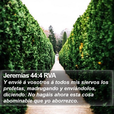 Jeremías 44:4 RVA Bible Verse Image