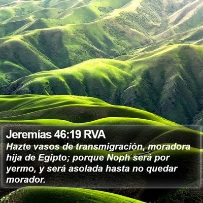 Jeremías 46:19 RVA Bible Verse Image
