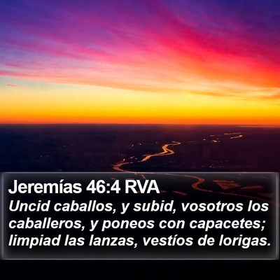 Jeremías 46:4 RVA Bible Verse Image