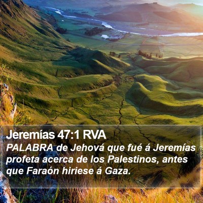 Jeremías 47:1 RVA Bible Verse Image