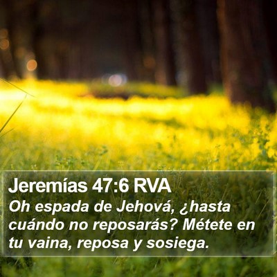 Jeremías 47:6 RVA Bible Verse Image