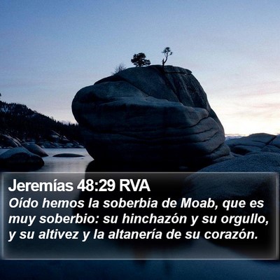 Jeremías 48:29 RVA Bible Verse Image
