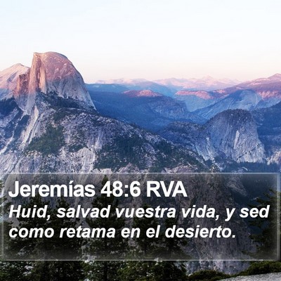 Jeremías 48:6 RVA Bible Verse Image