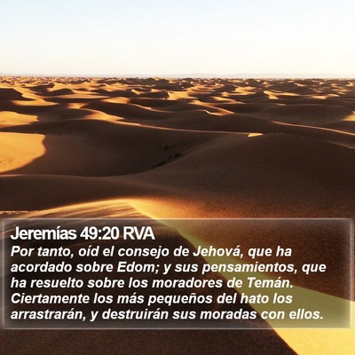 Jeremías 49:20 RVA Bible Verse Image