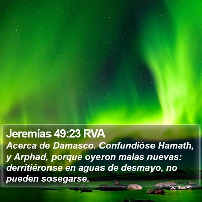 Jeremías 49:23 RVA Bible Verse Image