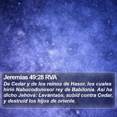 Jeremías 49:28 RVA Bible Verse Image