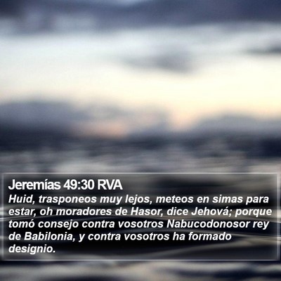 Jeremías 49:30 RVA Bible Verse Image