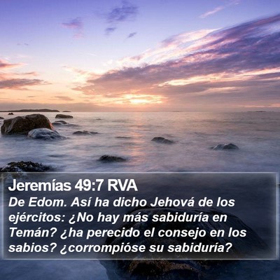 Jeremías 49:7 RVA Bible Verse Image