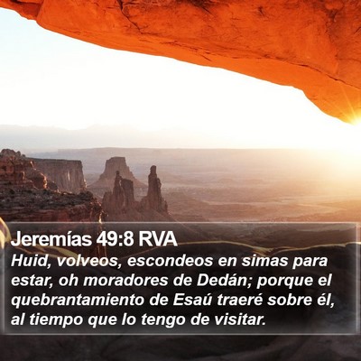 Jeremías 49:8 RVA Bible Verse Image