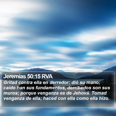 Jeremías 50:15 RVA Bible Verse Image