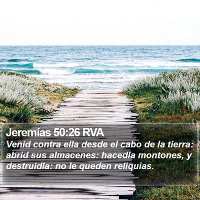 Jeremías 50:26 RVA Bible Verse Image