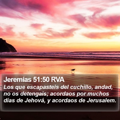 Jeremías 51:50 RVA Bible Verse Image