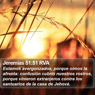 Jeremías 51:51 RVA Bible Verse Image