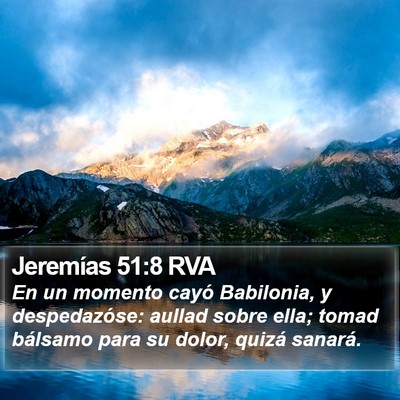 Jeremías 51:8 RVA Bible Verse Image