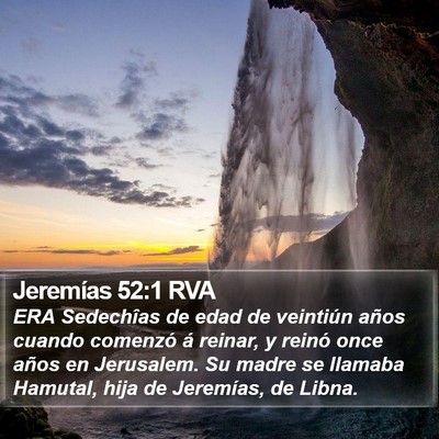 Jeremías 52:1 RVA Bible Verse Image