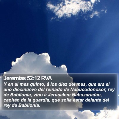 Jeremías 52:12 RVA Bible Verse Image
