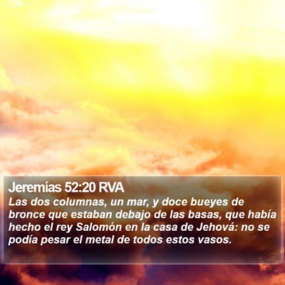 Jeremías 52:20 RVA Bible Verse Image