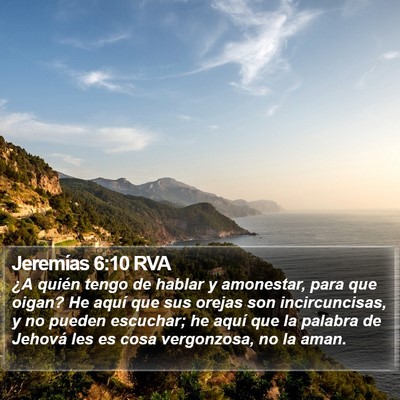 Jeremías 6:10 RVA Bible Verse Image