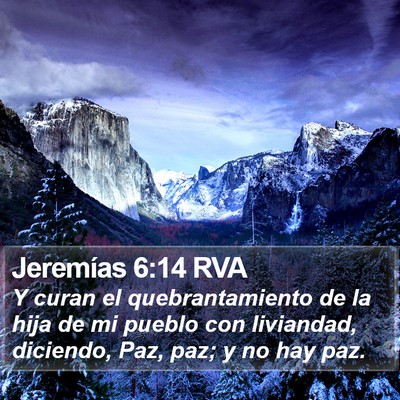 Jeremías 6:14 RVA Bible Verse Image