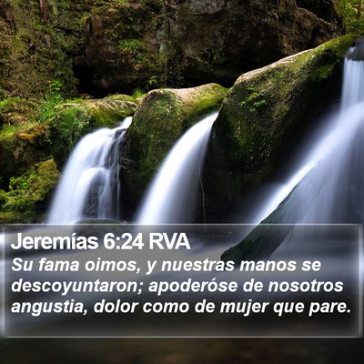 Jeremías 6:24 RVA Bible Verse Image