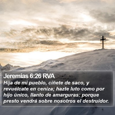Jeremías 6:26 RVA Bible Verse Image