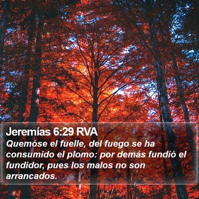 Jeremías 6:29 RVA Bible Verse Image