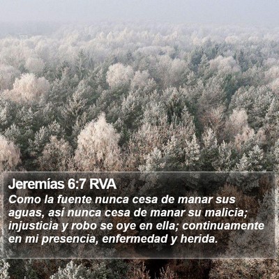 Jeremías 6:7 RVA Bible Verse Image