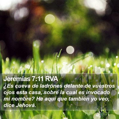 Jeremías 7:11 RVA Bible Verse Image