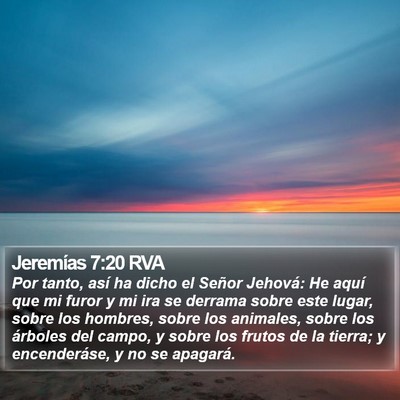 Jeremías 7:20 RVA Bible Verse Image